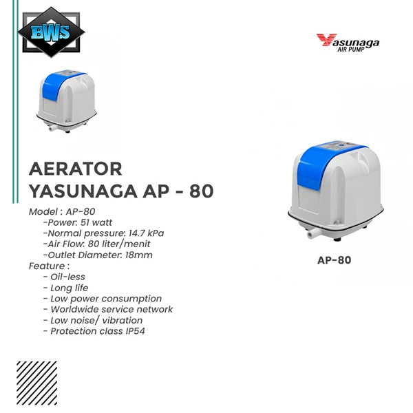 Yasunaga AP 80 Pompa Aerator Blower