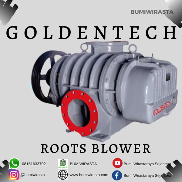 Root Blower Goldentech Type GT 050 POWER 1.5 KW High Pressure Pump