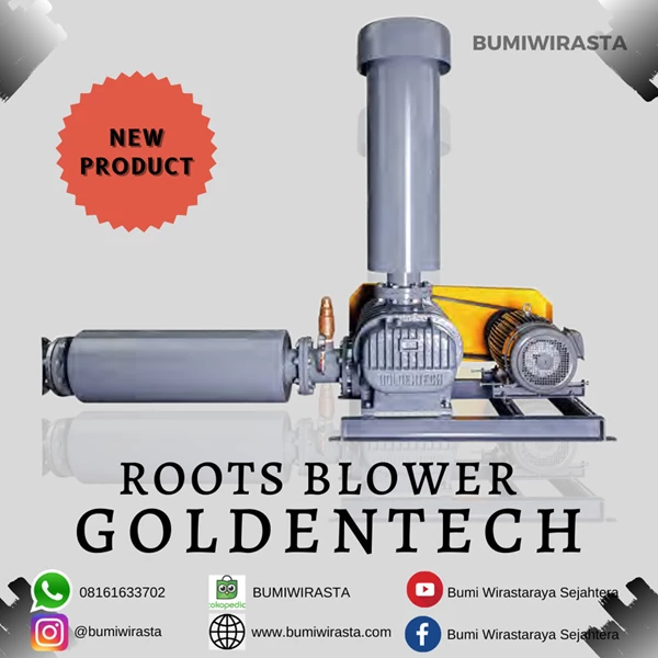 Root Blower Pompa Aerator Goldentech Type GT 100 POWER 15 KW High Pressure Pump