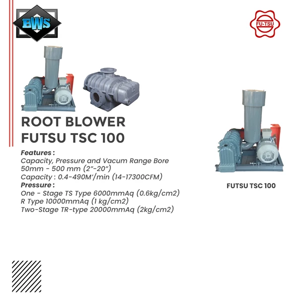Root Blower Futsu Type TSC-100 5.5 KW High Pressure Pump