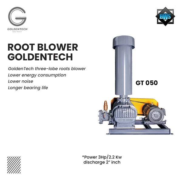 Root Blower Goldentech Type GT 050 POWER 3 KW High Pressure Pump